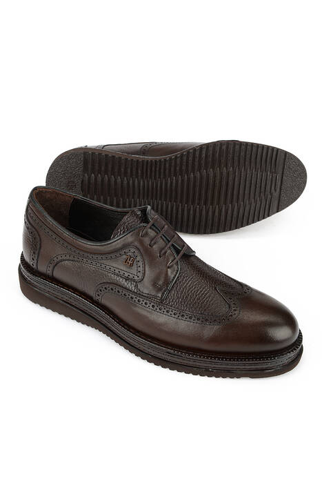 Hakiki Deri Erkek Klasik Ayakkabı Kahverengi