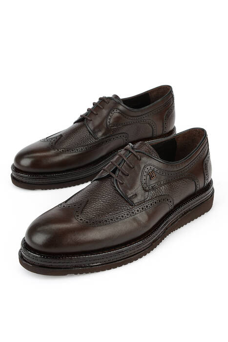 Hakiki Deri Erkek Klasik Ayakkabı Kahverengi