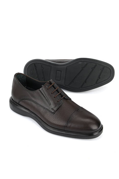 Hakiki Deri Erkek Klasik Ayakkabı Kahverengi