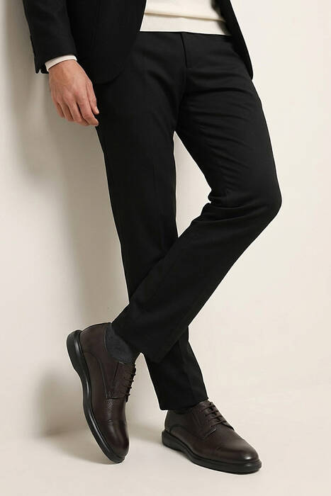 Hakiki Deri Erkek Klasik Ayakkabı Kahverengi