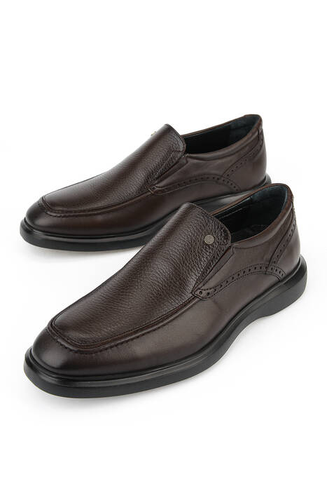 Hakiki Deri Erkek Klasik Ayakkabı Kahverengi