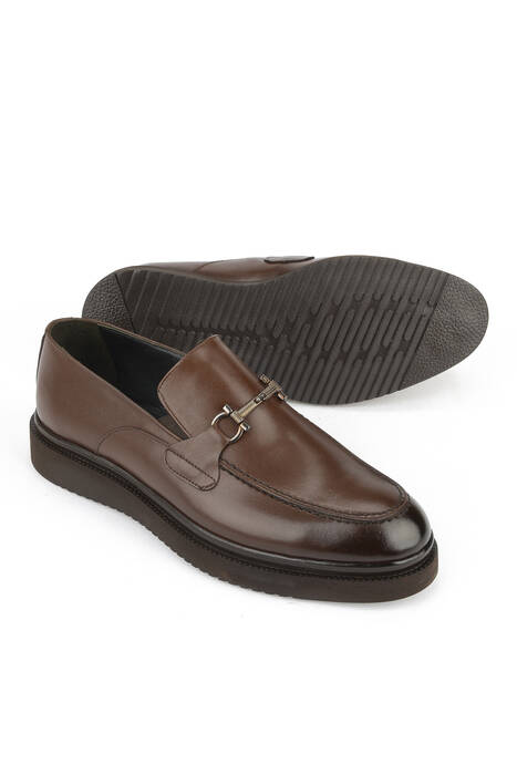 Hakiki Deri Erkek Klasik Ayakkabı Kahverengi