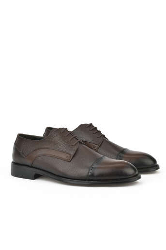 Ziya - Hakiki Deri Erkek Klasik Ayakkabı Kahverengi (1)