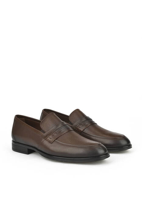 Brown Genuine Leather Men's Formal Shoes