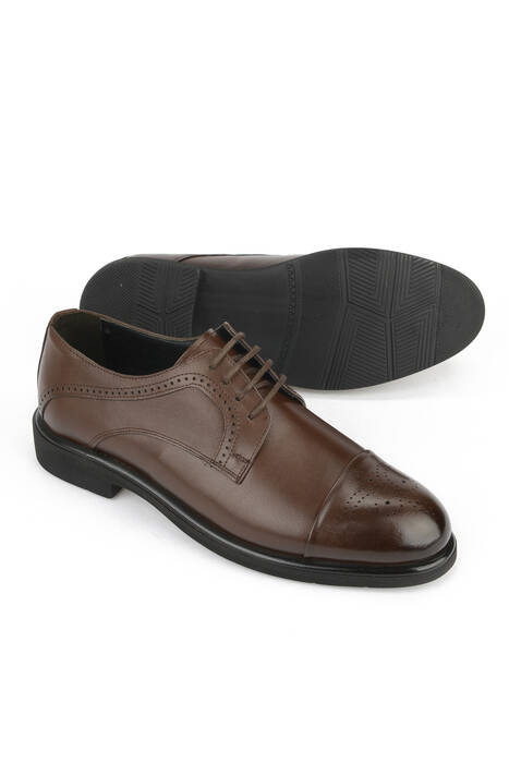Hakiki Deri Erkek Klasik Ayakkabı Kahverengi