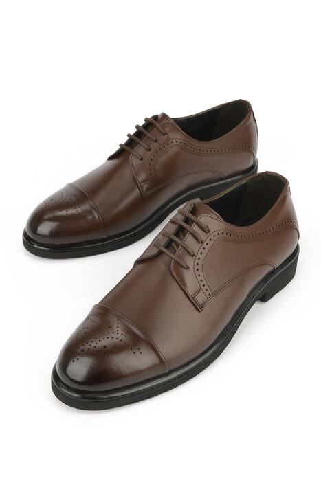 Hakiki Deri Erkek Klasik Ayakkabı Kahverengi