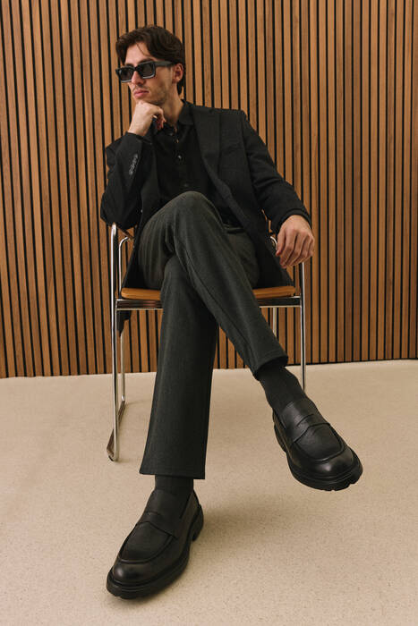 Hakiki Deri Erkek Klasik Ayakkabı Siyah