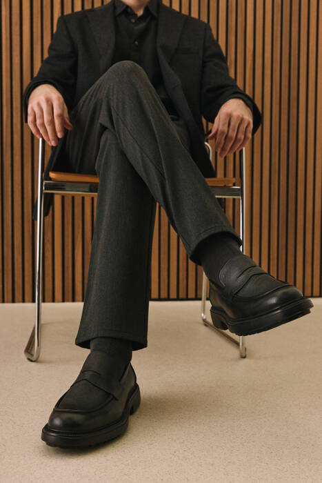 Hakiki Deri Erkek Klasik Ayakkabı Siyah