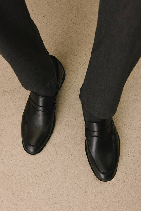 Hakiki Deri Erkek Klasik Ayakkabı Siyah