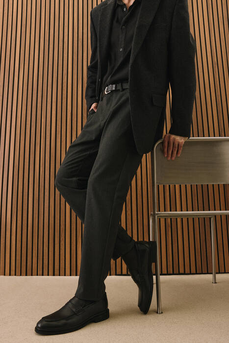 Hakiki Deri Erkek Klasik Ayakkabı Siyah