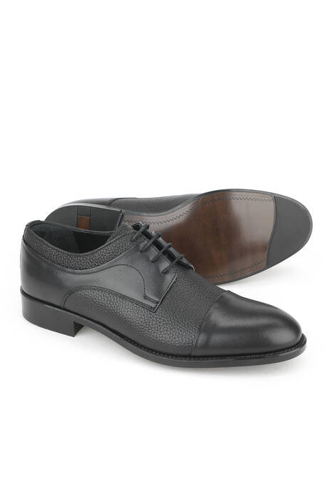 Hakiki Deri Erkek Klasik Ayakkabı Siyah