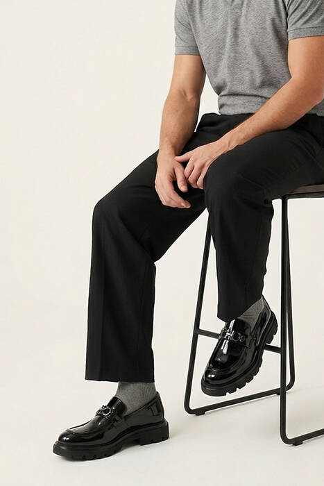 Hakiki Deri Erkek Klasik Ayakkabı Siyah