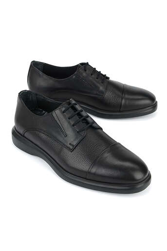 Ziya - Hakiki Deri Erkek Klasik Ayakkabı Siyah (1)