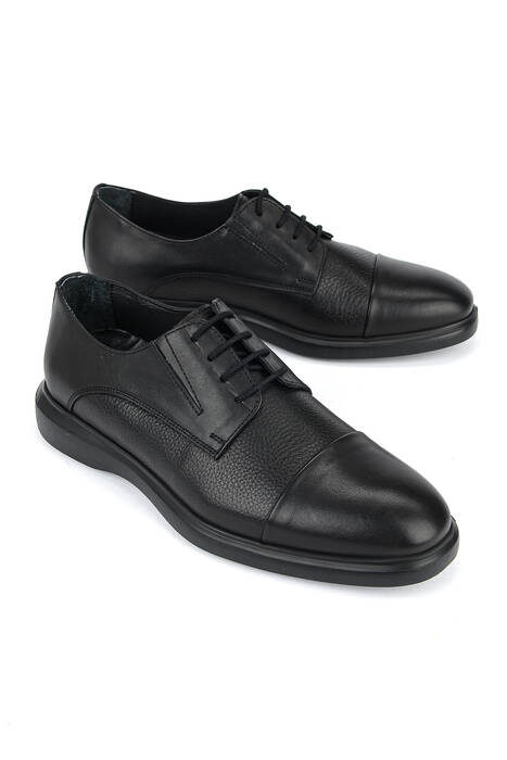 Hakiki Deri Erkek Klasik Ayakkabı Siyah