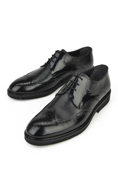 Black Genuine Leather Men's Formal Shoes