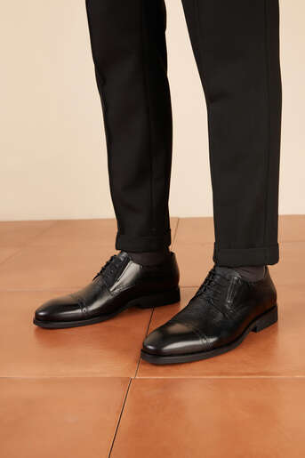 Ziya - Hakiki Deri Erkek Klasik Ayakkabı Siyah