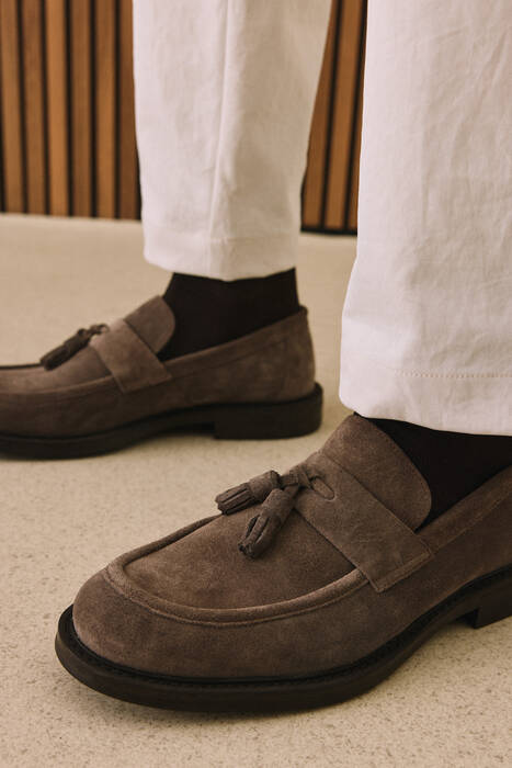 Hakiki Deri Erkek Klasik Ayakkabı Vizon