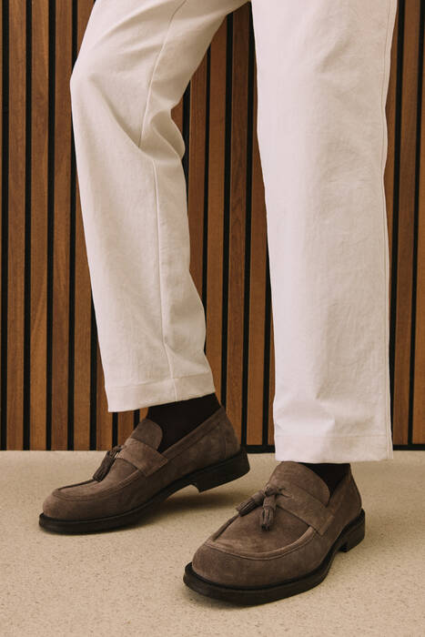 Hakiki Deri Erkek Klasik Ayakkabı Vizon