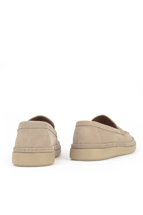 Hakiki Deri Erkek Konfor Ayakkabı Bej