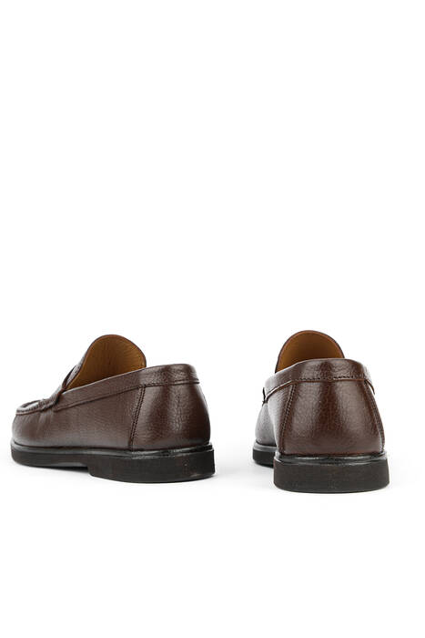 Hakiki Deri Erkek Konfor Ayakkabı Kahverengi