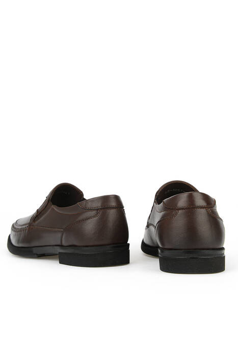 Hakiki Deri Erkek Konfor Ayakkabı Kahverengi
