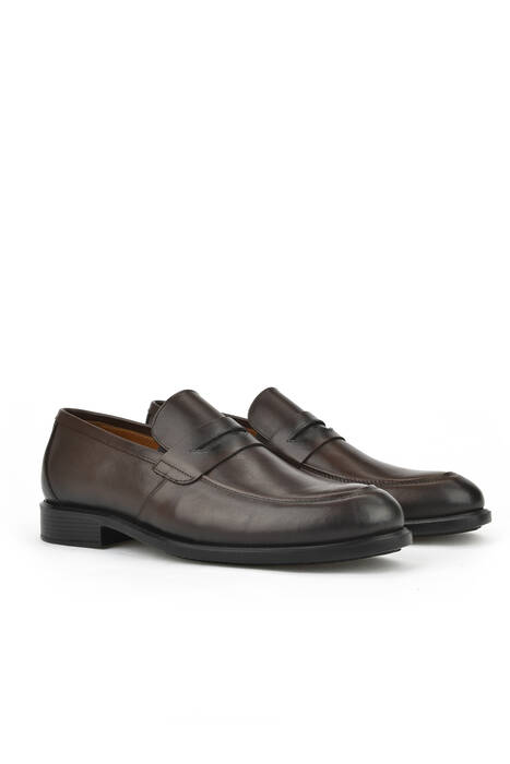 Brown Genuine Leather Men's Comfort Shoes