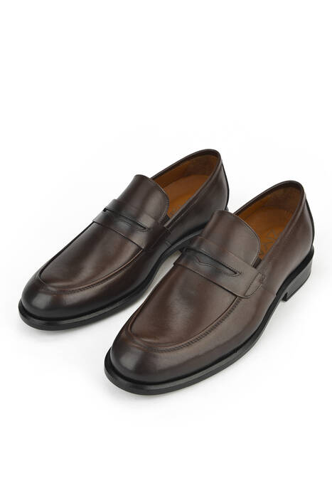 Brown Genuine Leather Men's Comfort Shoes