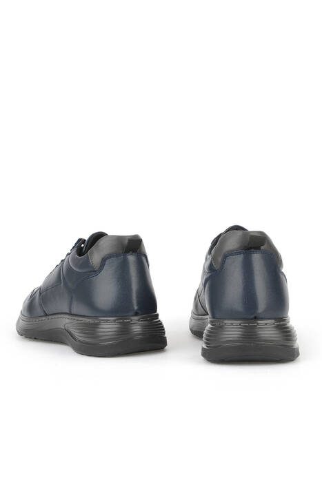 Hakiki Deri Erkek Konfor Ayakkabı Lacivert