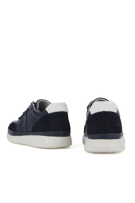 Hakiki Deri Erkek Konfor Ayakkabı Lacivert