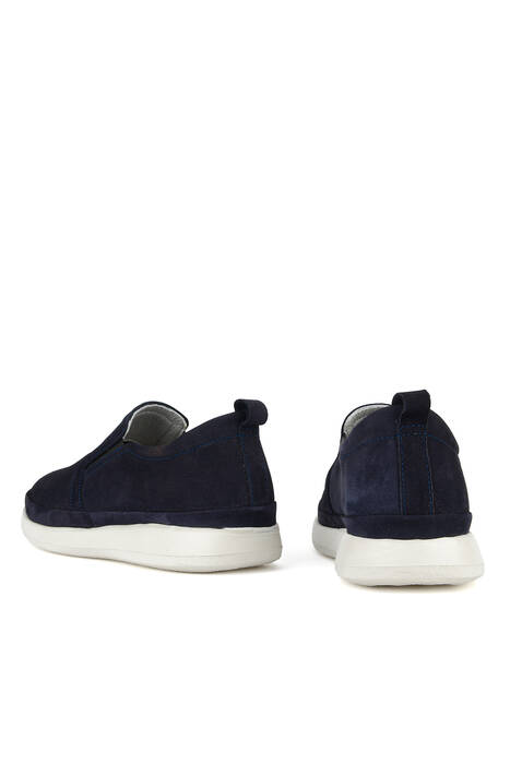 Hakiki Deri Erkek Konfor Ayakkabı Lacivert