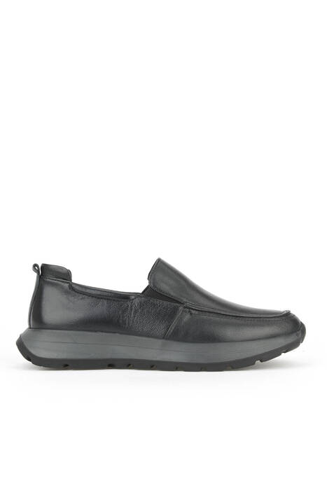 Hakiki Deri Erkek Konfor Ayakkabı Siyah