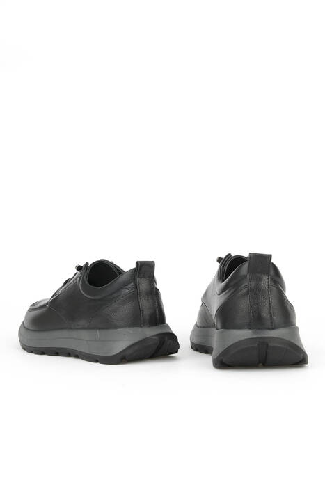 Hakiki Deri Erkek Konfor Ayakkabı Siyah