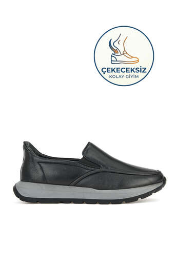 Ziya - Hakiki Deri Erkek Konfor Ayakkabı Siyah (1)
