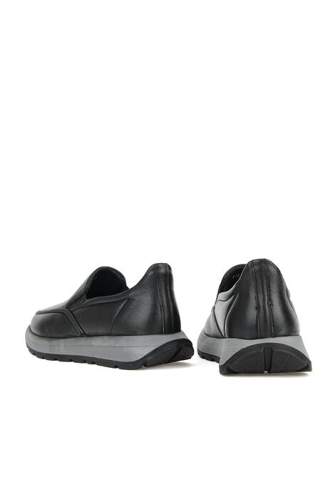 Hakiki Deri Erkek Konfor Ayakkabı Siyah