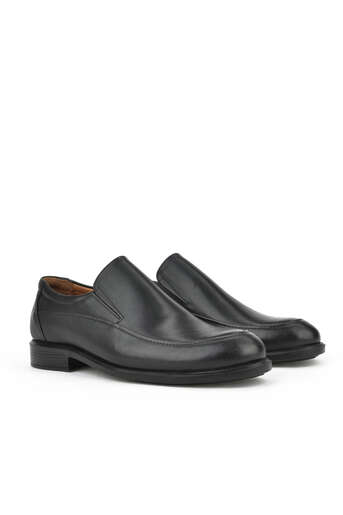 Ziya - Black Genuine Leather Men's Comfort Shoes (1)