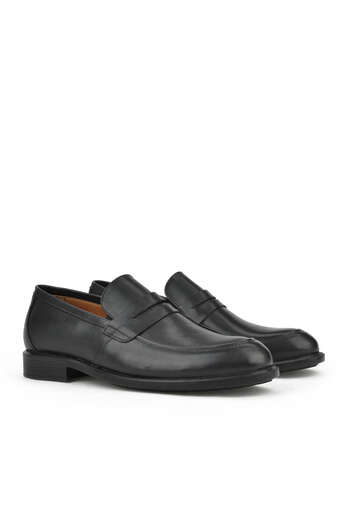 Ziya - Black Genuine Leather Men's Comfort Shoes (1)