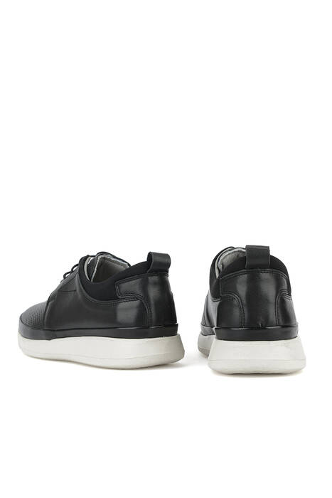 Hakiki Deri Erkek Konfor Ayakkabı Siyah