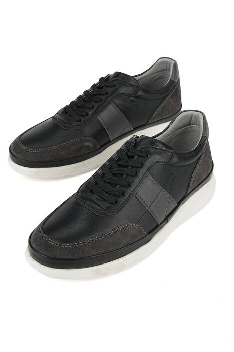 Hakiki Deri Erkek Konfor Ayakkabı Siyah