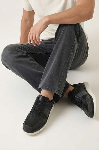 Ziya - Hakiki Deri Erkek Konfor Ayakkabı Siyah