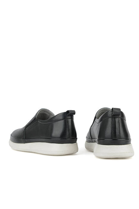 Hakiki Deri Erkek Konfor Ayakkabı Siyah