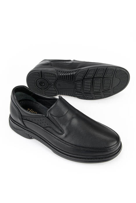 Hakiki Deri Erkek Konfor Ayakkabı Siyah