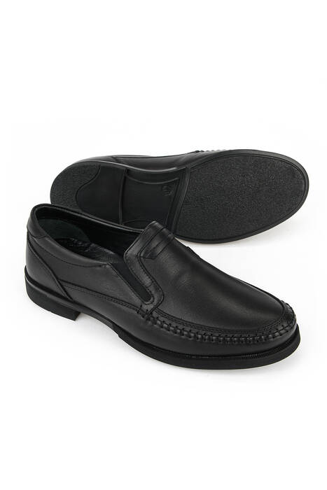 Hakiki Deri Erkek Konfor Ayakkabı Siyah