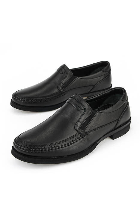 Hakiki Deri Erkek Konfor Ayakkabı Siyah