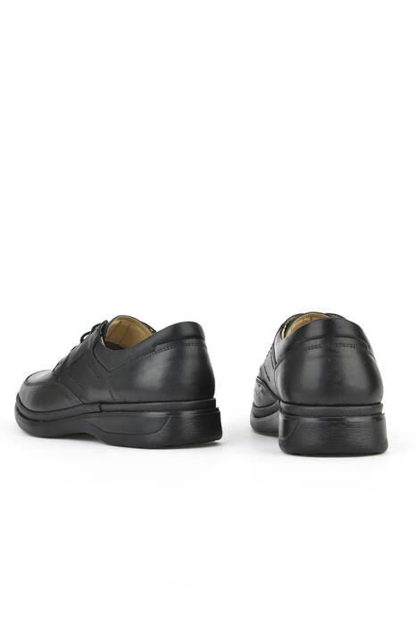 Black Genuine Leather Men's Comfort Shoes