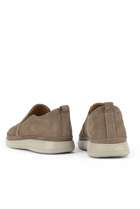 Hakiki Deri Erkek Konfor Ayakkabı Vizon