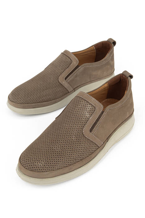 Hakiki Deri Erkek Konfor Ayakkabı Vizon