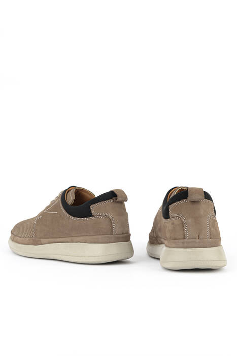 Hakiki Deri Erkek Konfor Ayakkabı Vizon