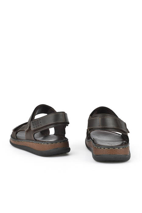 Hakiki Deri Erkek Sandalet Kahverengi