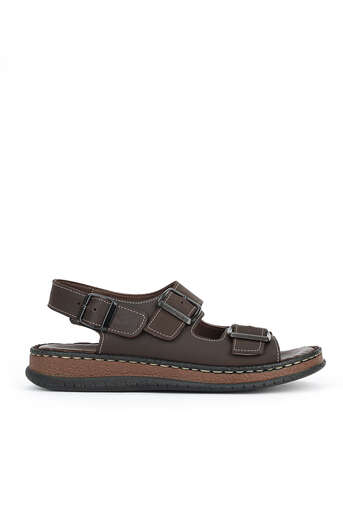 Ziya - Brown Genuine Leather Men's Sandals