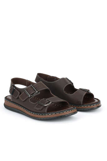 Ziya - Brown Genuine Leather Men's Sandals (1)